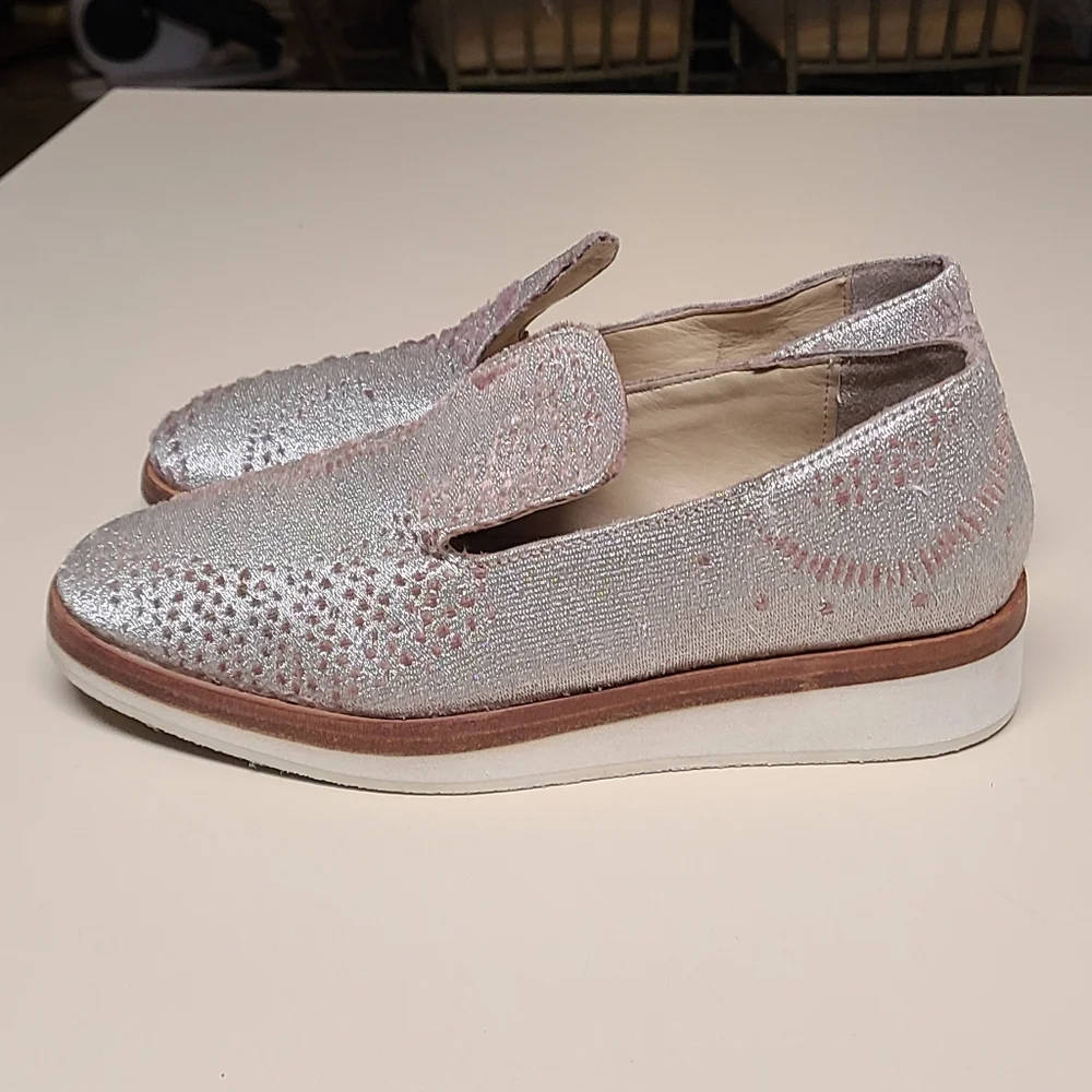 Free People Snake Eyes Metallic slip on casual loafer size 39 - Picture 5 of 10